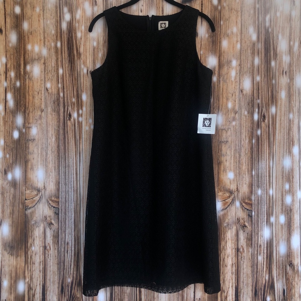 NWT Anne Klein Black Sleeveless Dress